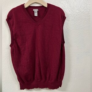Gap Italian Merino Wool Mens Knit
Burgundy Sweater Vest XXL